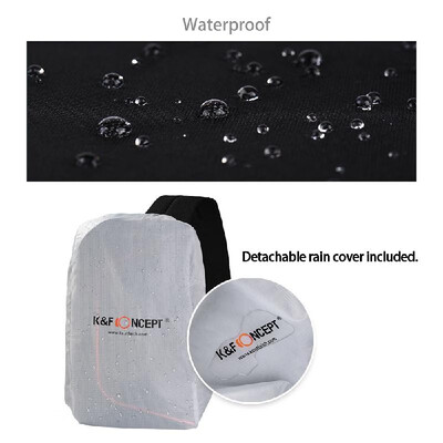 

K&F CONCEPT Digital DSLR Camera Bag Backpack Case Travel Sling Shoulder Bag Shockproof Waterproof with Lens Cleaning Set for Canon