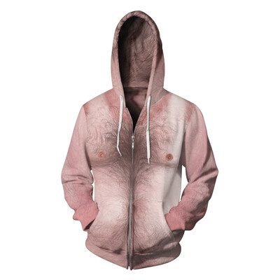 

Aowofs New Mens 3D Printed Zipper Hoodies Womens Hooded Sweater Suede Inside BLL032