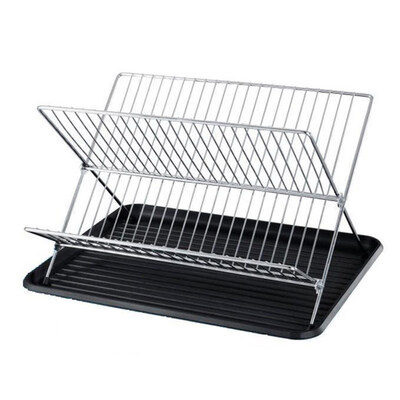 

Folding X Shape Kitchen Plates Bowl Tableware Holder Drying Shelf Storage Rack