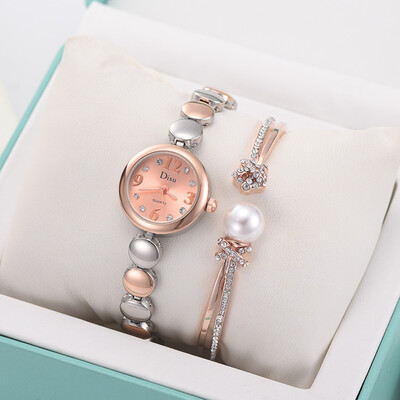 

RM Light Luxury Girl Temperament Watch Bracelet Set Chain Watch Birthday Gift