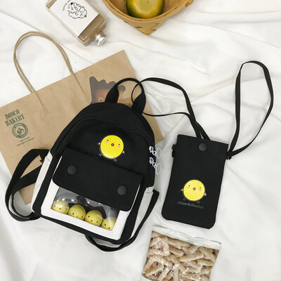 

Tailored Women 2019 Backpack New 2PC Messenger Bag Fashion Student Bag Outdoor Backpack