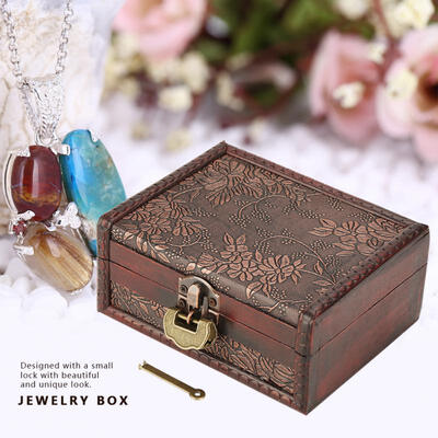 

Greensen Retro European Style Wooden Jewelry Box Jewellery Storage Case