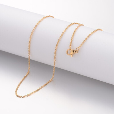 

304 Stainless Steel Necklace Making Cable Chains with Lobster Clasps Golden 1772"450mm 15mm
