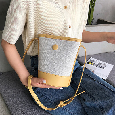 

Summer net red on the new small bag female 2019 new wild French niche crossbody bag ocean texture bucket bag