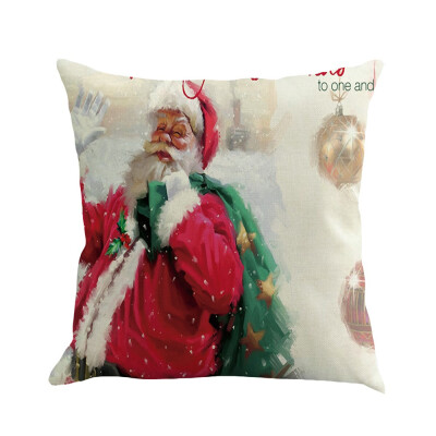 

Tailored Christmas Cotton Linen Sofa Car Home Waist Cushion Cover Throw Pillow Case