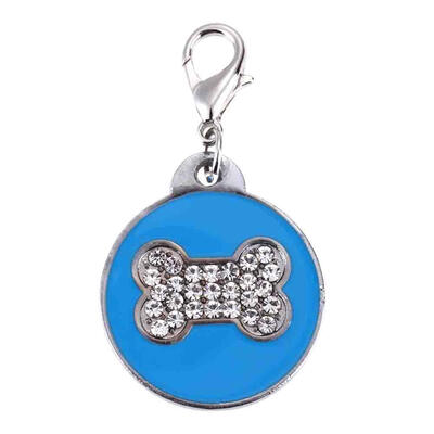 

Pet Cat Dog ID Tags Customized Personalized Round Feet Shaped Alloy Crystal
