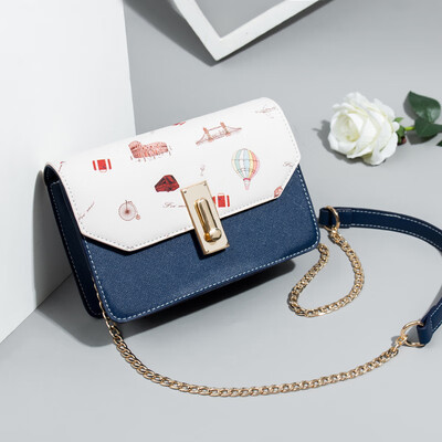 

Senior sense of foreign style young lady fashion leisure one-shoulder slanting bag Korean version chain small square bag