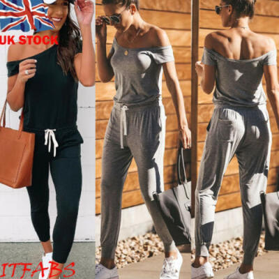 

Womens Casual Wide Leg Jumpsuit Ladies Evening Party Long Playsuit Plus Size UK