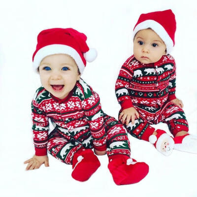 

Newborn Kids Baby Boy Girl Infant Cotton Romper Jumpsuit Bodysuit Christmas Clothes Outfit