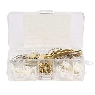 

Greensen 63pcs Without Mark Picture Hooks Wall Hanger Hook Screw Suit for Wedding Photos