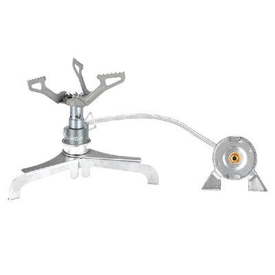

Lixada 25g Lightweight Mini Pocket Titanium Alloy Outdoor Cooking Burner Folding Camping Gas Stove 2700W with 8-Plate Windshield