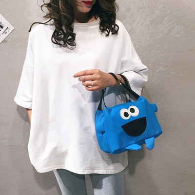 

Cute small bag female 2019 new wave Korean version of the cartoon foreign girl handbag fashion wild canvas bag cute