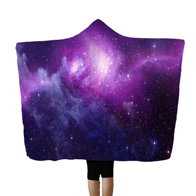 

Gobestart Cosmic Planet Series Plush Hooded Blanket Lichens Hooded Blanket 150x200cm