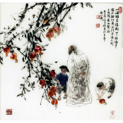 

Dong Ning a lot of blessings hand-embroidered paintings decorative paintings Handmade Embroidery 9794