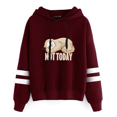 

New Autumn And Winter Women Teen Girls Casual Hoodies Sloth Printed Hooded Sweatshirt Pullover Tops