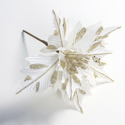 

Christmas Glitter Artificial Flower Pinecone Leaves Picks Christmas Tree Decoration Xmas D¨¦cor Gif