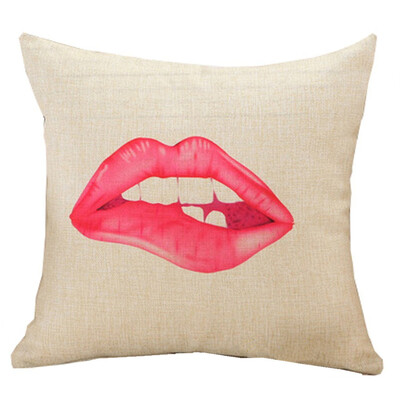 

Gobestart Fashion Cushion Cover Lipstick Perfume Rose Pillow Case Cushion Cover Home Decor