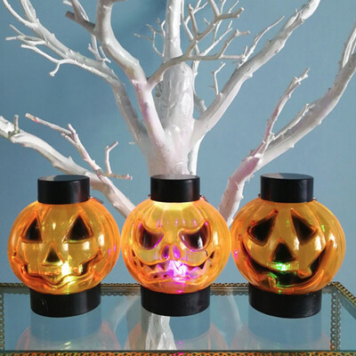 

12 PCsbox Halloween LED Night Light Horror Pumpkin Candle LED Flash Light Party High Quality Bars Haunted House