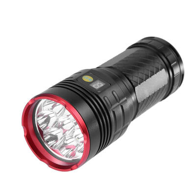 

USB Rechargeable 8000LM T6 LED Flashlight Waterproof Digital Display Torch