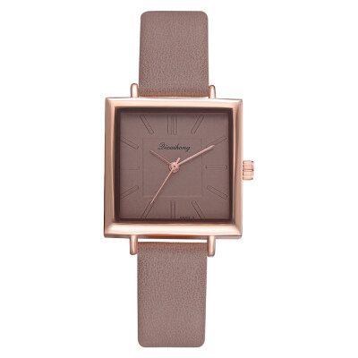 

Top Brand Square Women Bracelet Watch Contracted Leather Crystal WristWatches Women Dress Ladies Quartz Clock Dropshiping &Ff