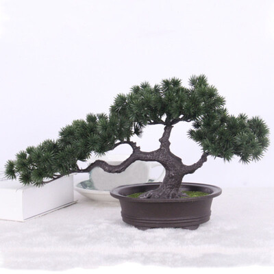 

Artificial Plants Bonsai Tree Welcoming Fake Green Plant Fake Flower Pine Tree