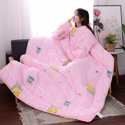 

Gobestart Winter Lazy Quilt With Sleeves Quilt Winter Warm Thickened Washed Quilt Blanket