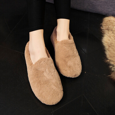 

Flat shoes low side shoes Mao Mao shoes warm shoes soft bottom comfortable round head feet smooth womens shoes in autumn&wint