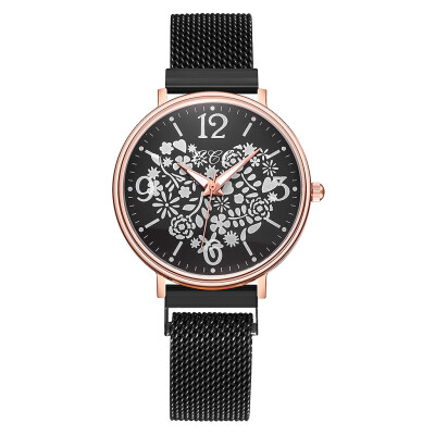 

Luxury Women Watches Flower Dial Ladies Digital Quartz Wristwatch Magnetic Buckle Strap Clock Fashion Gift Dress Zegarki Damskie