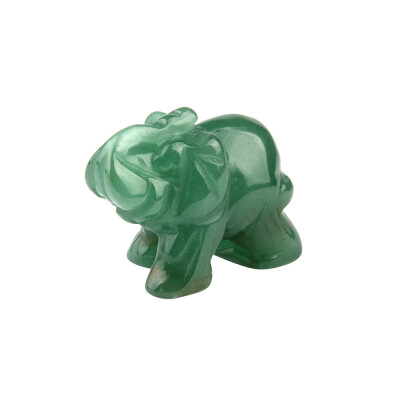 

Siaonvr 1Pcs Hand Carved Elephant Jade Gemstone Ornament Craft Paperweight