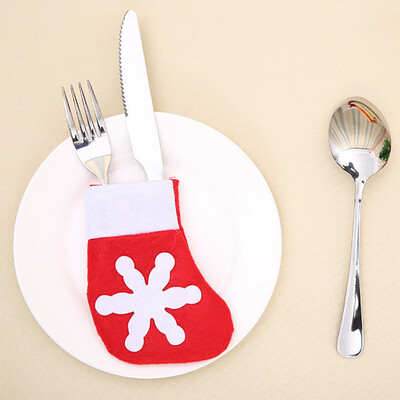 

Tailored 2Pcs Christmas Decorative Tableware Fork Set Christmas Hat Storage Tool