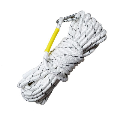 

16mm Diameter Outdoor Rock Climbing Rope High Strength Safety Rope Fire Escape Safety Braided Cord 20 Meters