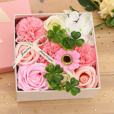 

Toponeto Mothers Day DIY Soap Flower Gift Rose Box Bouquet Wedding Home Festival Gift