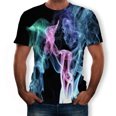 

Toponeto Mens Summer New Style 3D Printed Short Sleeves Fashion Comfort Blouse Top
