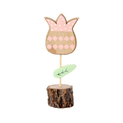 

Toponeto Plain Natural Decoration Cute Wooden Flower Home Easter Ornaments Hollow Small