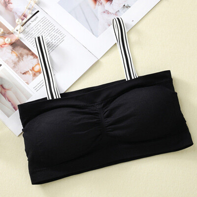 

Fashion Women Bra Sexy Wrapped Chest Bras Solid Color Prevent Exposed Strapless Crop Tops Lady Girls Wire Free Underwear