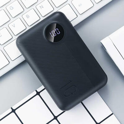 

ROCK P75 Mini Portable Power Bank 10000mAh Dual USB Bidirectional Fast PD Charging Digital Display Charger