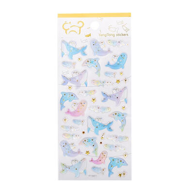 

3D Epoxy Crystal Bronzing Transparent Stickers DIY Diary Hand Account Decor