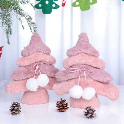 

Siaonvr Plush Mini Christmas Tree Desktop Ornaments Merry Christmas Party Decor