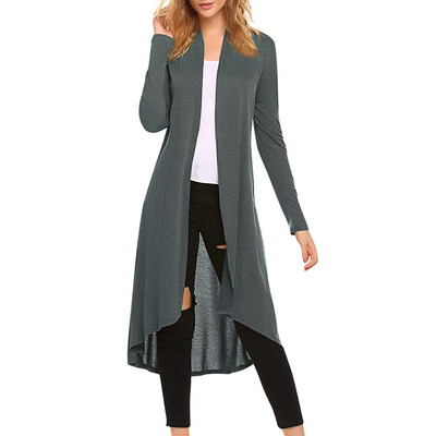 

Toponeto Womens Casual Long Open Front Drape Maxi Long Sleeve Cardigan with Pocket