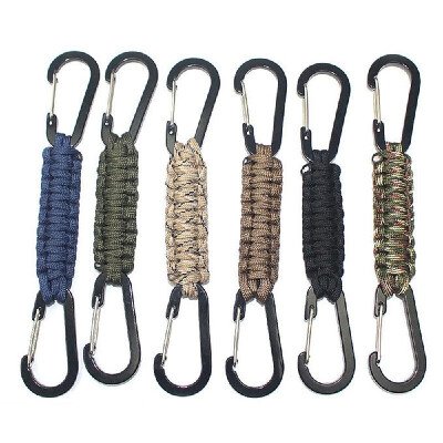 

6 Pcs Paracord Braided Lanyards with Clips Keyring for Outdoor Survival Camping Hiking Backpack