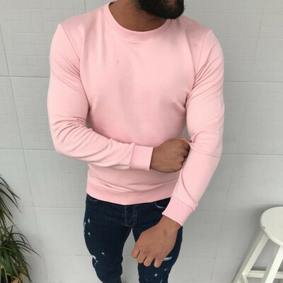 

Mens Slim Fit Long Sleeve T-Shirt Casual Sweater Shirt Jumper Tops Muscle Tee