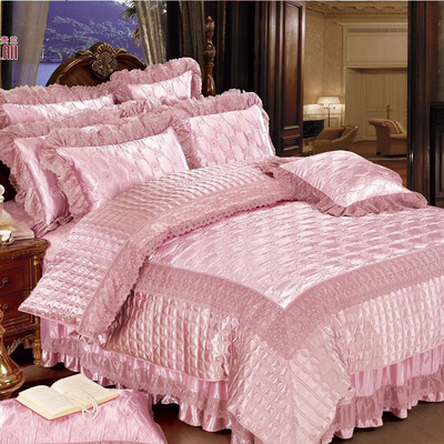 

Fuguilan new silk cotton bed cover sheets two-piece six-piece set 4107