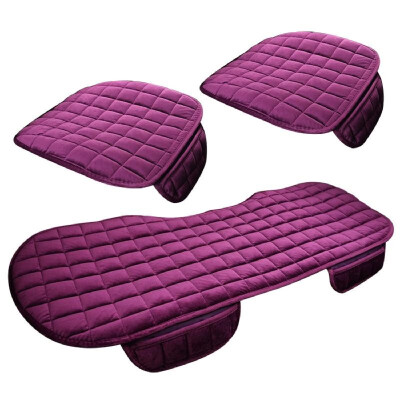 

Universal Auto Seat Pad Vehicle Protective Cushion Nonslip Breathable Skin-friendly Silk Velvet 3 Pcs