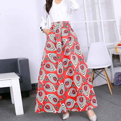 

Womens Casual Plus Size Printed High Waist Elastic Cocktail Party A Line Skirts
