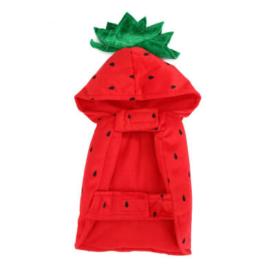 

Strawberry Pets Dogs Coat Cotton Puppy Cats Christmas Party Costume Clothes