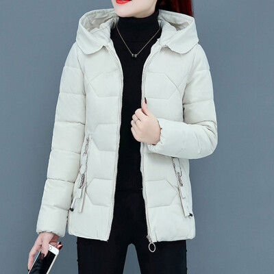 

Toponeto Fashion Women Solid Hooded Winter Autume Zipper Thick Warm Jacket Coat Outwear