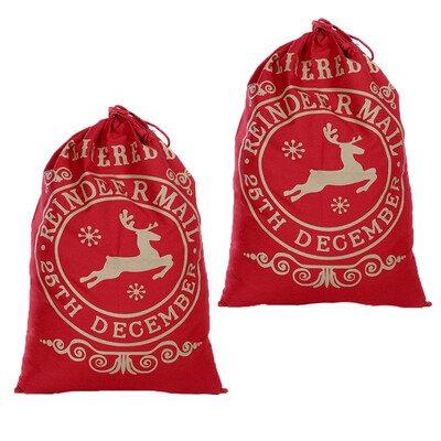

〖Follure〗Christmas Santa Sack Large Xmas Jute Bag Christmas Gift Presents Stocking Filler