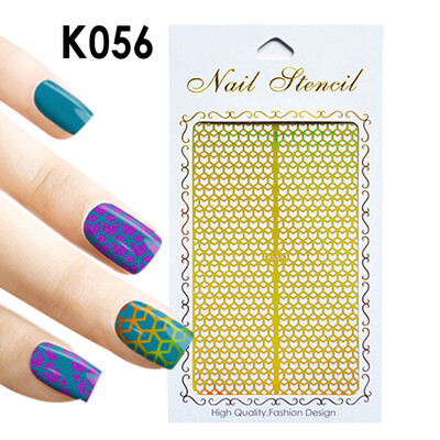 

Toponeto 1Pc Irregular Hollow Nail Art Vinyls Stencil Stickers Manicure