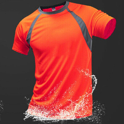 

Mens Breathable T Shirt Quick Dry Athletic Wicking Cool Running Gym Sports Tops