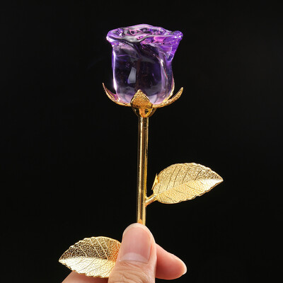 

Toponeto Crystal Rose Flowers Home Decor Birthday Wedding Crafts Valentines Day Gift